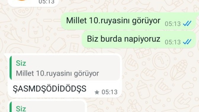 Sevgilimle aramızda geçen diyalog?