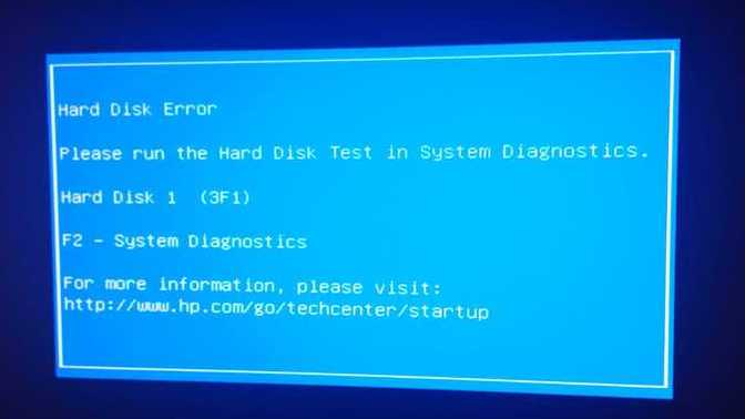 Pc'm açılmıyor hard disk error veriyo?