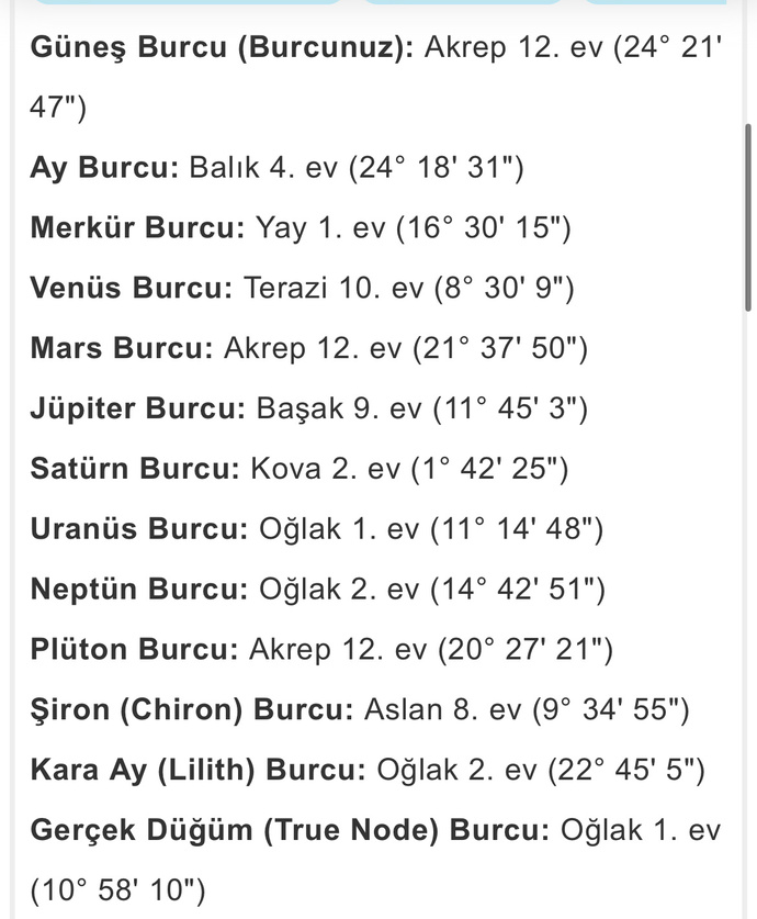 Mistik biri, doğum haritamı hesaplar mısın?