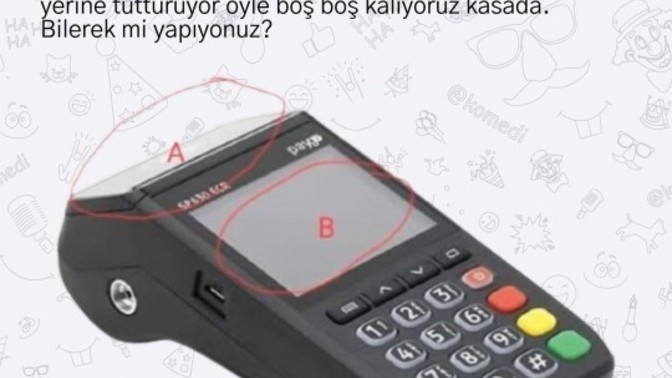 Siz markete gidince kartı hangi kısma okutuyorsunuz?