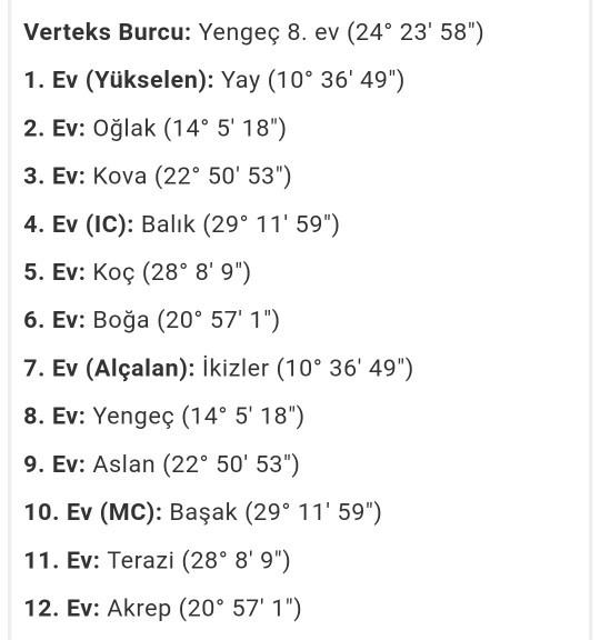 Burcumun birşeyleri bunlarmış bunu yorumlayabilecek birisi var mı?