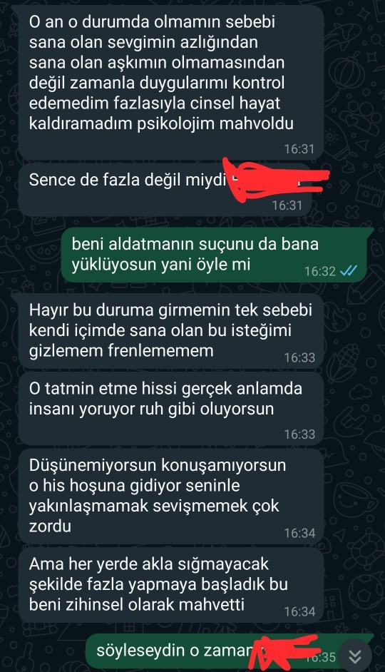 Sevgilim beni aldatmasının sebebini benimle yaşadığı çok fazla cinsellik olduğunu söylüyor. Bu size mantıklı geliyor mu?