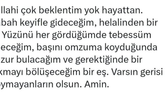 Sizin hayattan beklentileriniz nelerdir?