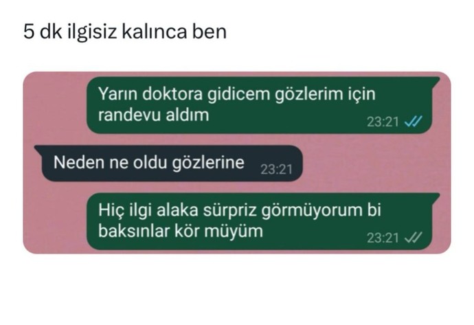 İlgisizlikten bayılıp serum yer misiniz?