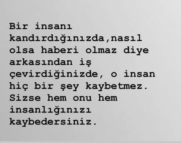 Arkanızdan iş çevirenlere ne söylemek istersiniz?