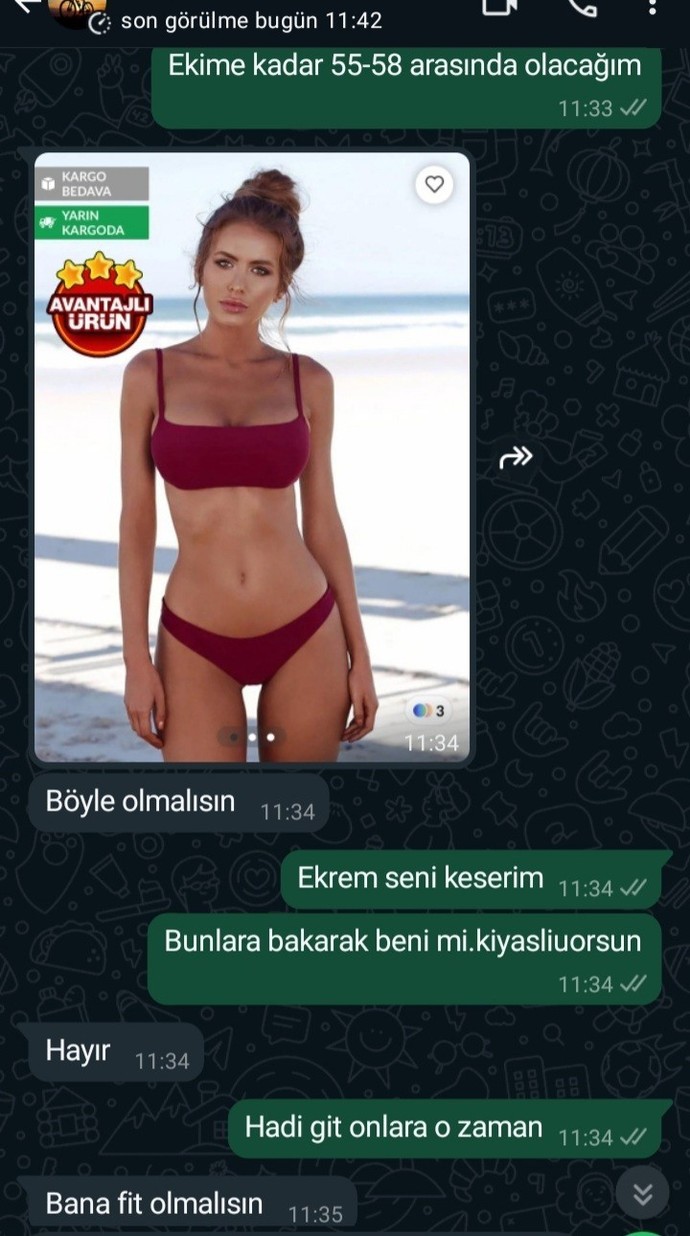 Aramızda geçen diyaloga bakar mısınız?