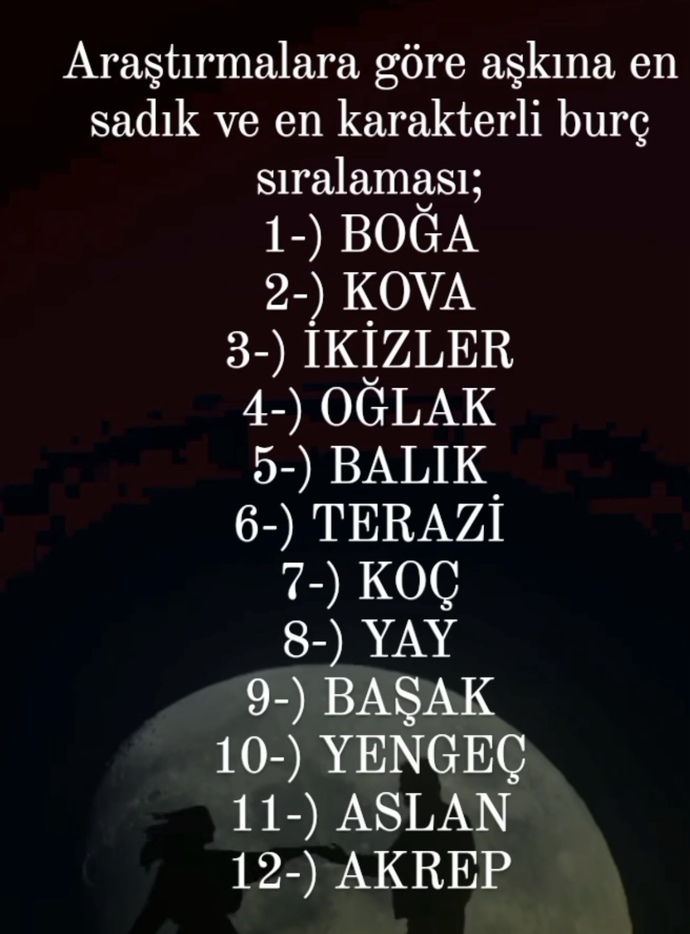 Karakter sıralamasında senin burcun hangi sırada?