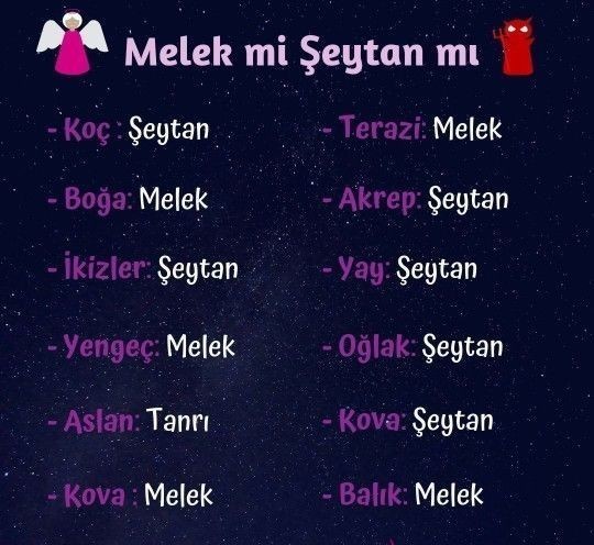 Burcuna göre melek misin yoksa şeytan mı?