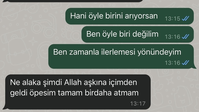 Yeni flört etmeye başladık 1 hafta oldu?