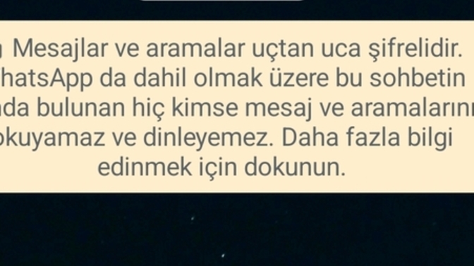 Whatsapp'ta uçtan uca şifreli ne demek?