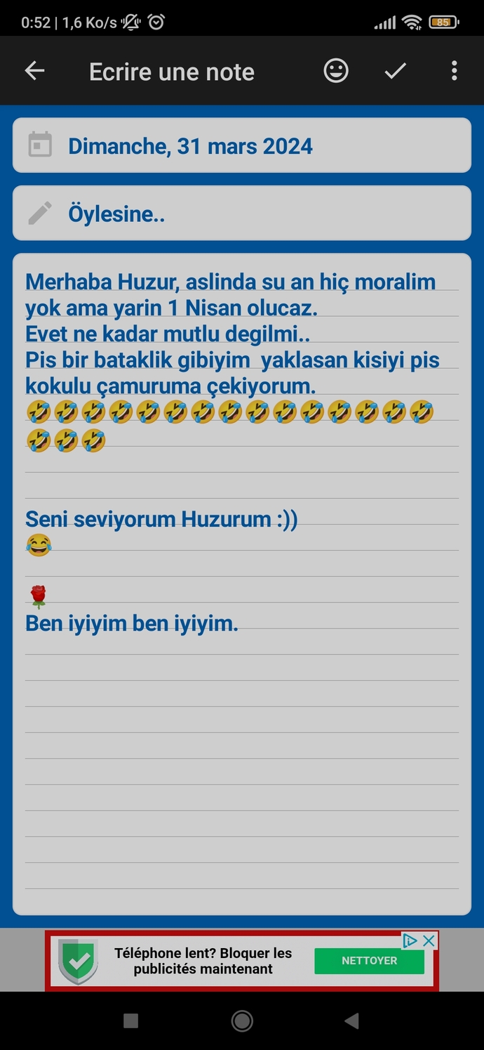 En son neyi ağlayarak günlüğüne yazdın?