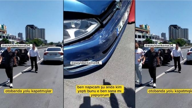 İstanbul'da yolu keserek halay çeken kişiler, zincirleme kazaya sebebiyet verdi. Otobanda halay çekmek nasıl bir sorumsuzluk?