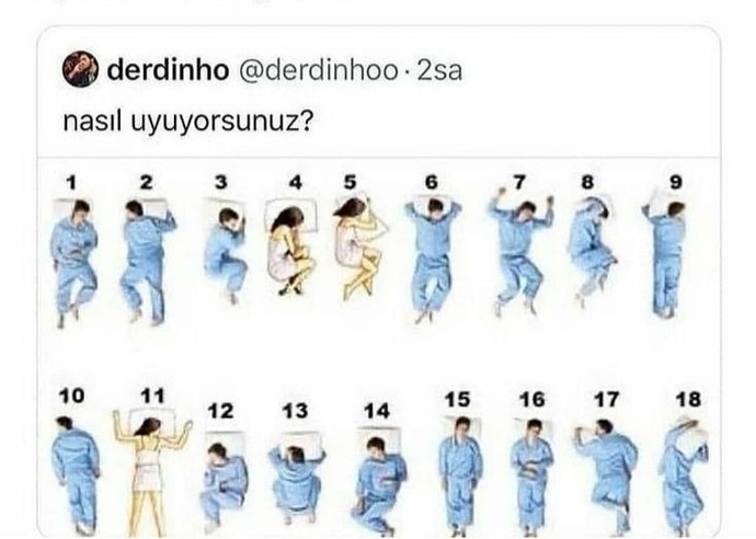 Hangi pozisyonda uyuyorsunuz?