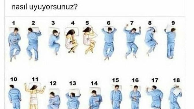 Hangi pozisyonda uyuyorsunuz?
