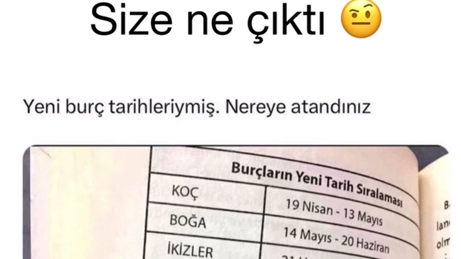 Yeni burcunuz ne oldu?
