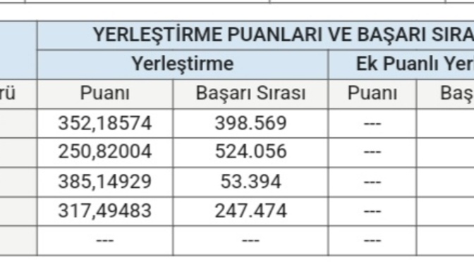 Tercihte bölüm önerisine açığım?