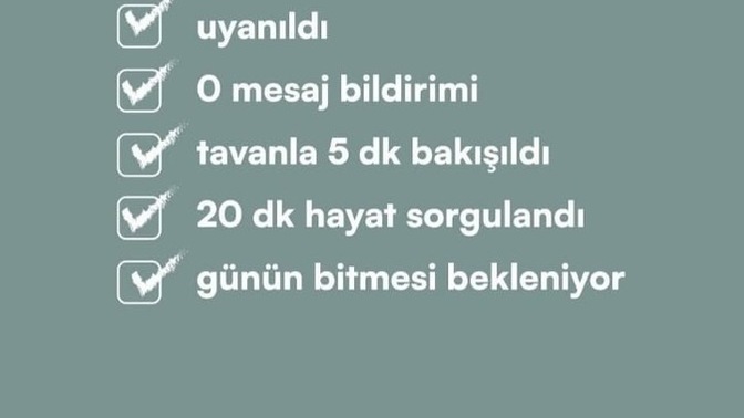 Sabah rutinleriniz yapıldı mı?