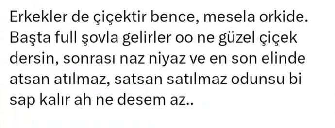 Erkeklerin çiçek gibi olduğuna katılıyor musunuz 🤭🤭oy ve yorumlarınızı bekliyorum 🤗🤗?
