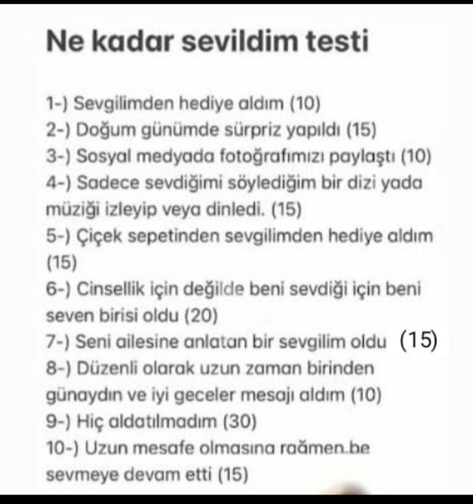 Ne kadar sevildiniz?