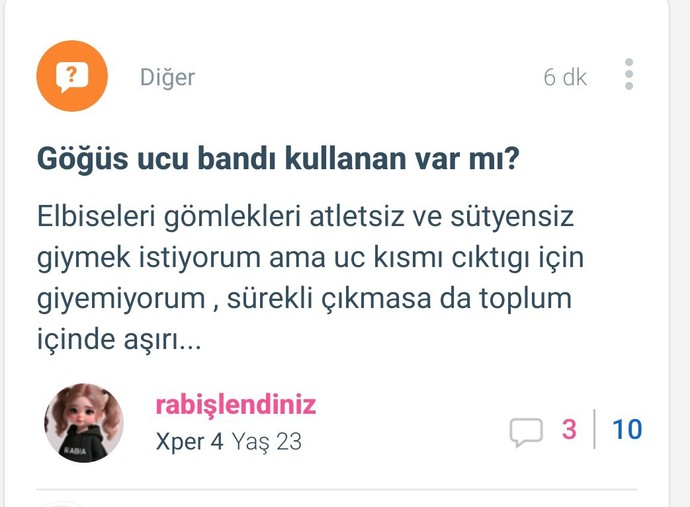 Göğüs ucu bandı kullanan var mı?