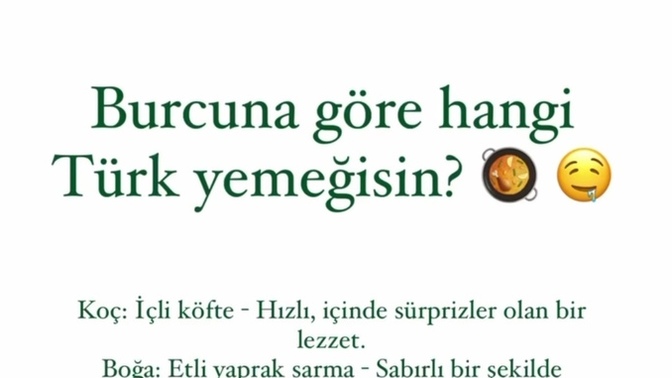 Burcunuza göre hangi Türk yemeğisiniz?