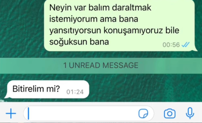 Mesajla ilişki bitirilir mi?
