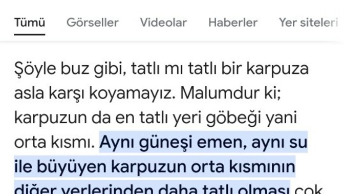 Karpuzun ortasını kime verirsiniz?