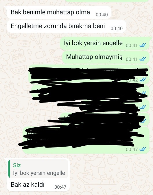 Engellerim diyip engellemeyen erkek?