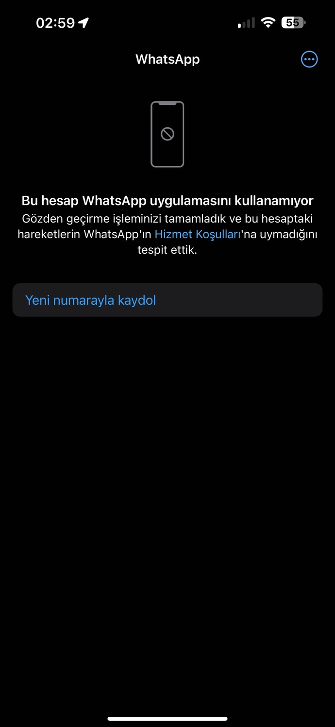 Whatsapptan ihlal yedim?