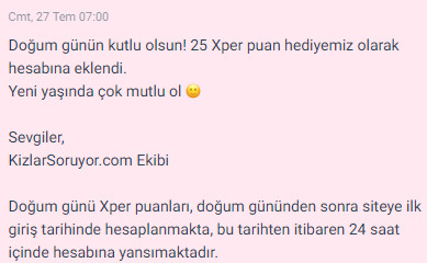 Bugün doğum günü dileklerinizi alabilir miyim?