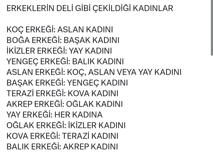 Burçlara göre erkeklerin deli gibi çekildiği kadınlar hangi burçtur?