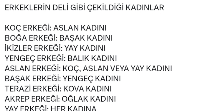 Burçlara göre erkeklerin deli gibi çekildiği kadınlar hangi burçtur?