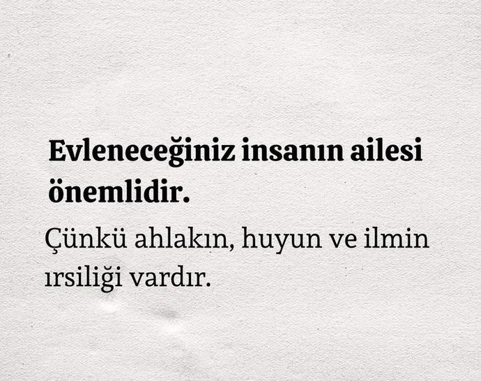 Evleneceğiniz kişinin ailesi önemlidir?