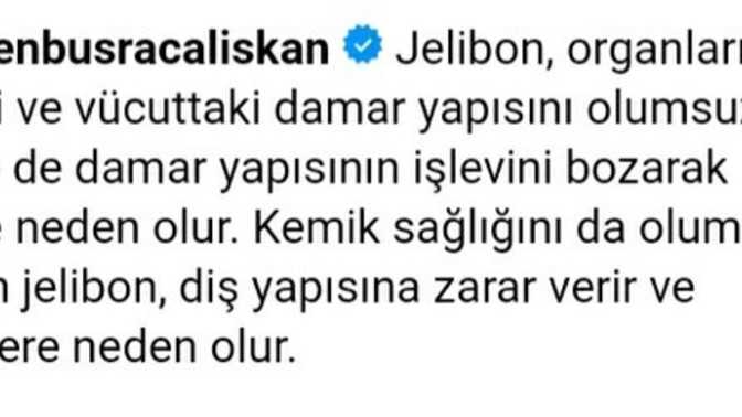 Jelibon tüketiyormusunuz?