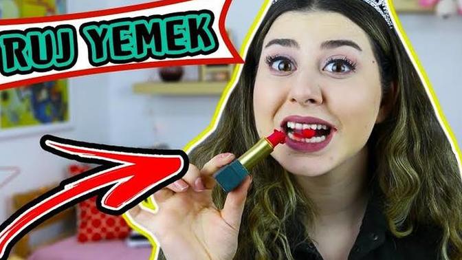 Makyaj malzemesi yenilir mi sürülür mü?