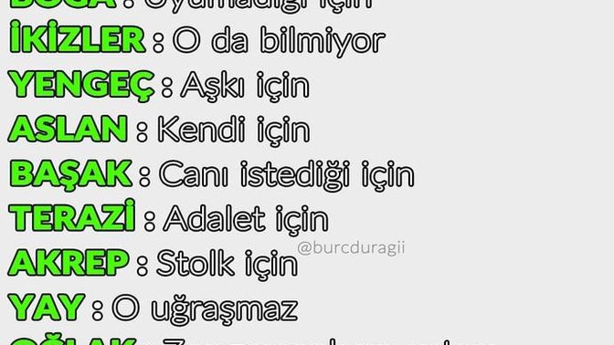 Burçlar dünyayı yakarsa neden yakar?