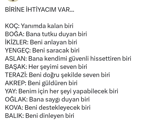 Burcuna göre nasıl birine ihtiyacın var?