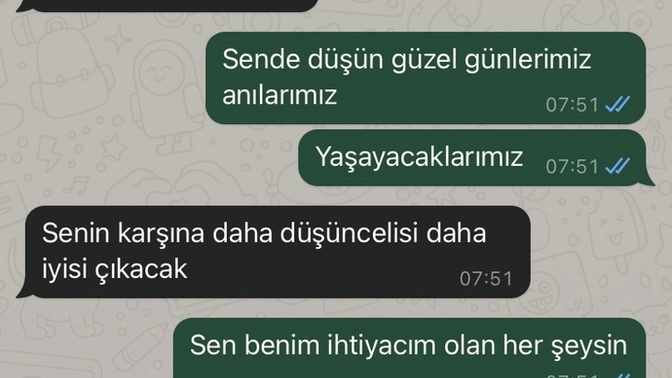 Şu mesajlardan ayrılan insan hakkında ne düşünürsünüz?