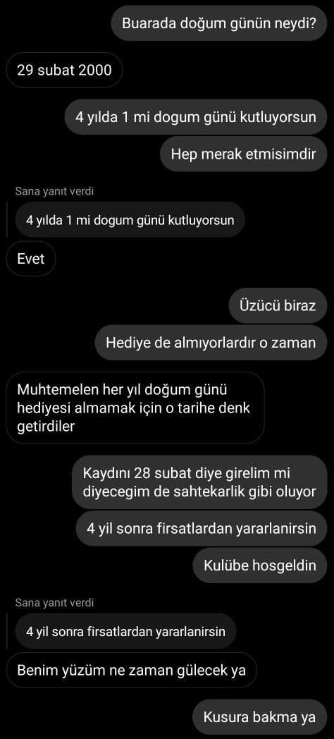 Hayattaki en şanssız kişiler 29 Şubat lı olanlar mıdır?