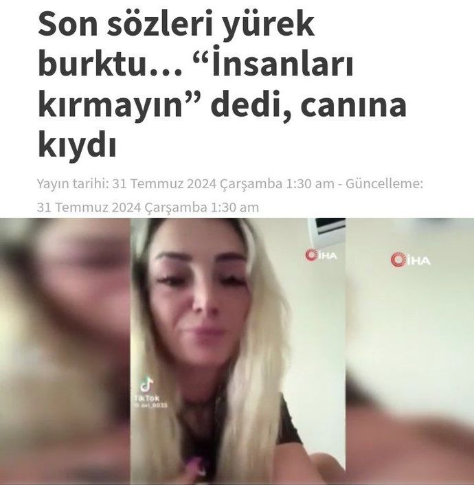 Son sözleri yürek burktu… “İnsanları kırmayın” dedi, canına kıydı, İnsanları kırar mısınız?