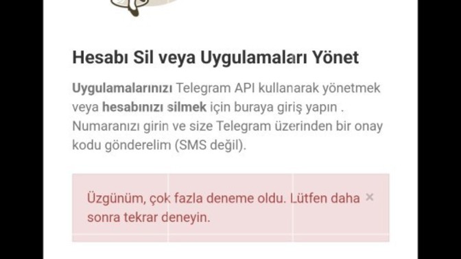 Arkadaşlar telegram hesabını sillemiyorum nasıl olucak?