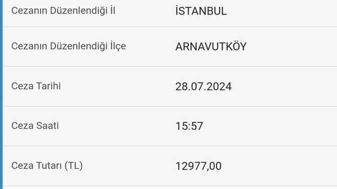 Bu güne kadar yediğiniz en yüksek trafik cezası?