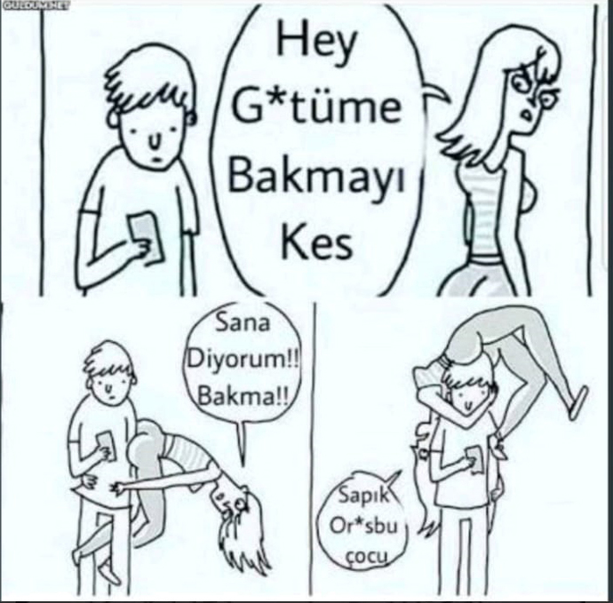 Erkeklerin göz tacizi?