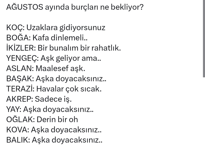 Burcunuza göre Ağustos ayında sizi ne bekliyor?