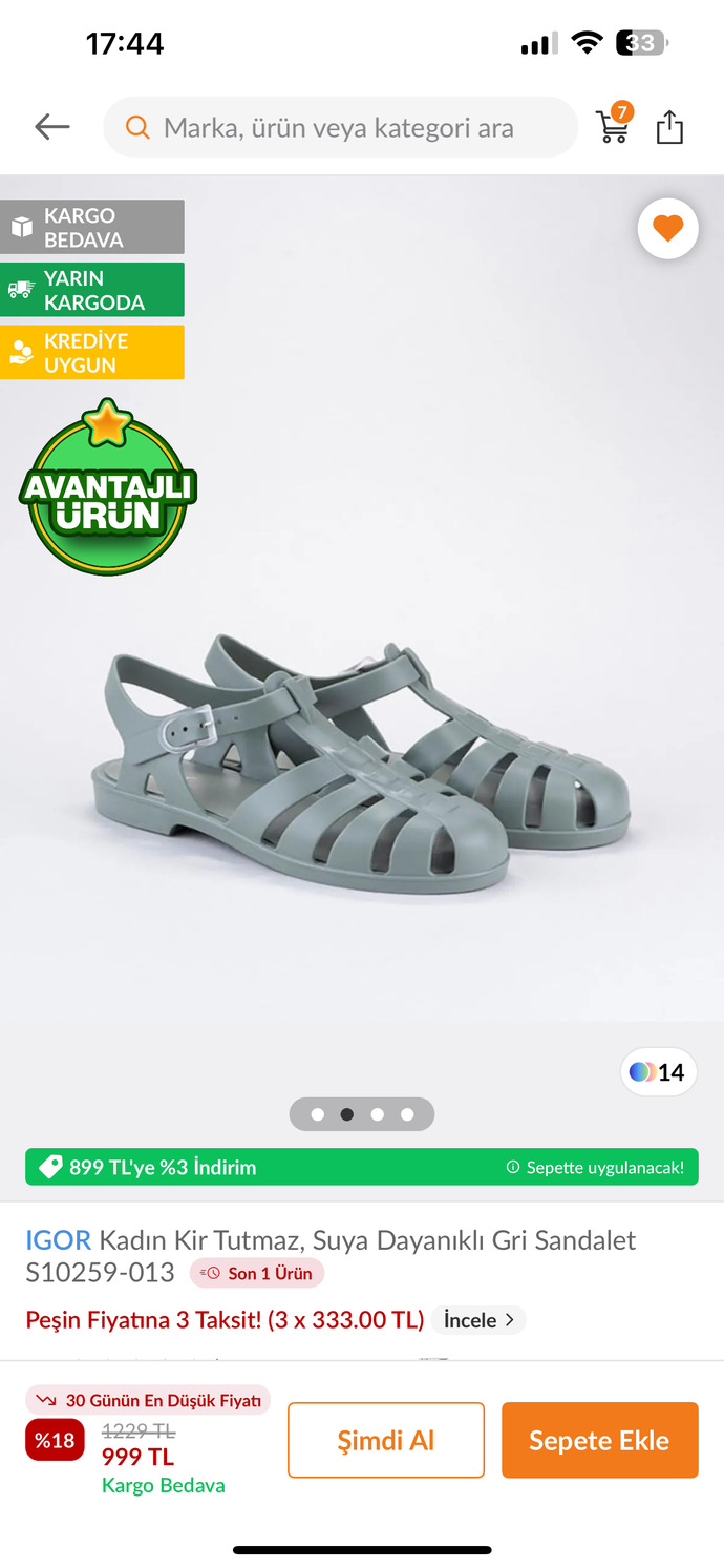 İgor sandaletlerden kullanan var mı?