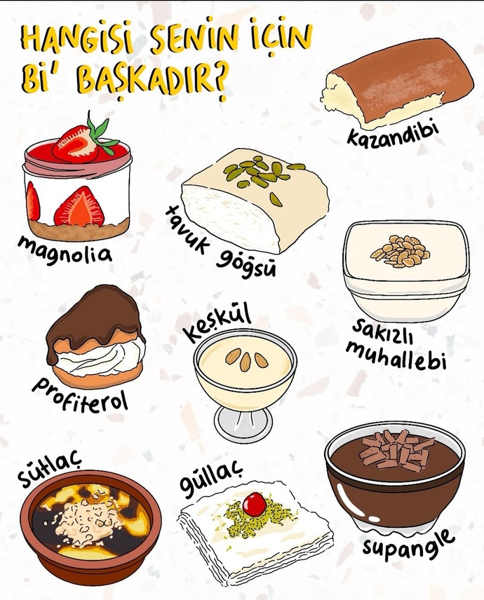 Görsele göre hangi tatlı sizin için bi başkadır?