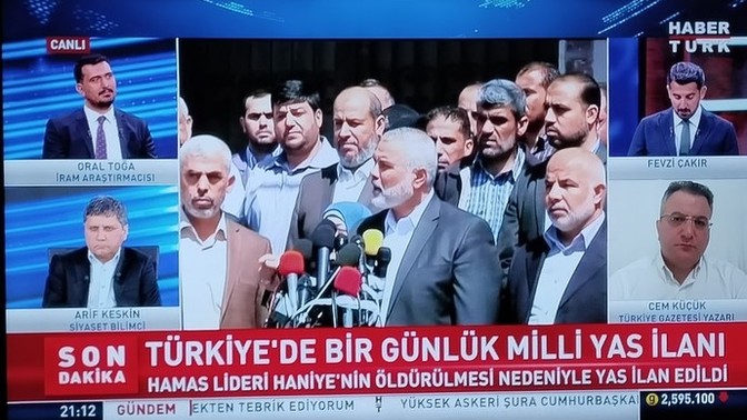 TR Haniyye için 1 gün yas ilan etti, yasta mısınız?