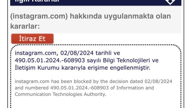 Instagram erişime kapatıldı?