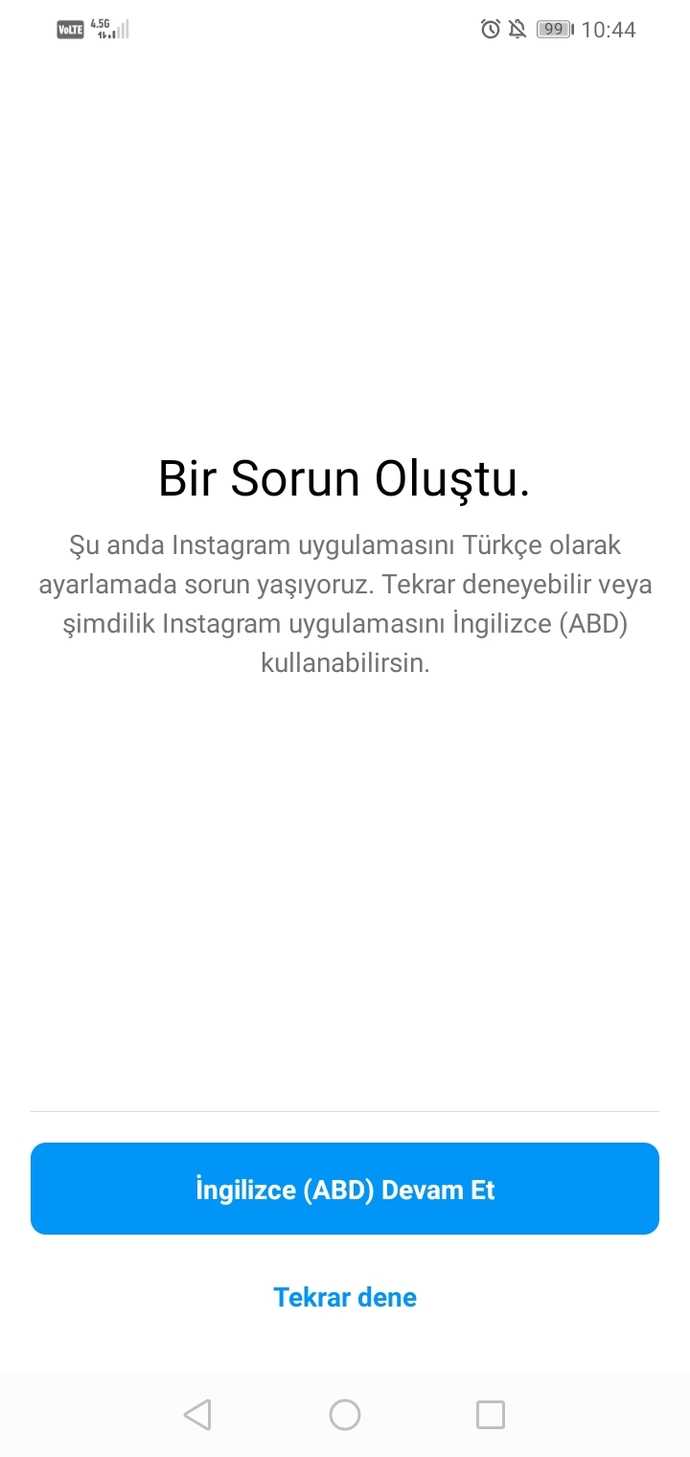 Instagram da sorun mu var hiç bir şey çıkmıyor?