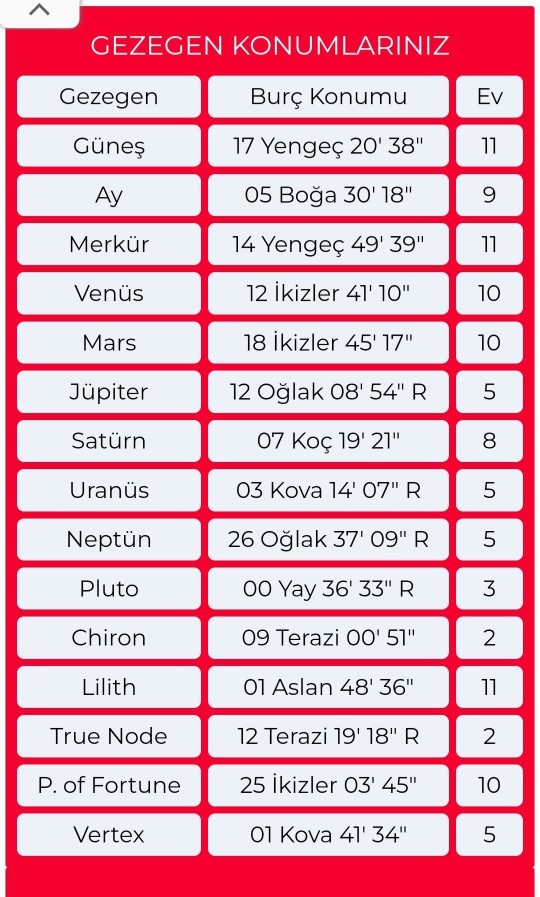 Dogum haritasından anlayan yorumlayan var mı?